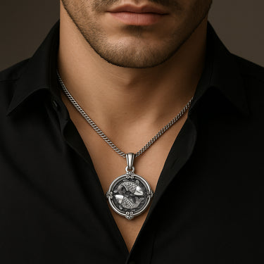 3mm Miami Chain + 3D Koi Pendant in 950 Silver 3cm